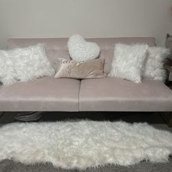 Pink Futon Style Couch 