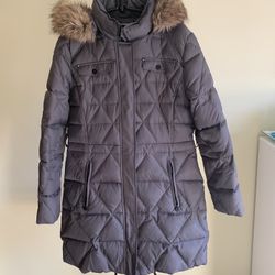 Women’s Parka Laundry By Shelli Segal Size L, Grey