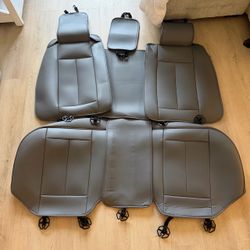 Craftsman Grey Synthetic Leather REAR Seat Covers (7-Piece Set)