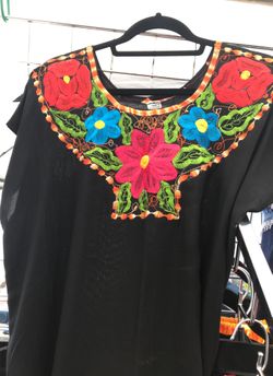 Mexican shirt blouse embroidery