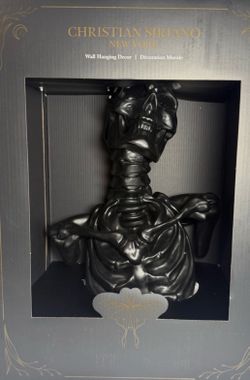 Christian Siriano gothic black skull wall art
