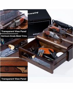 Aisne Wooden Knife Display Box with Drawer