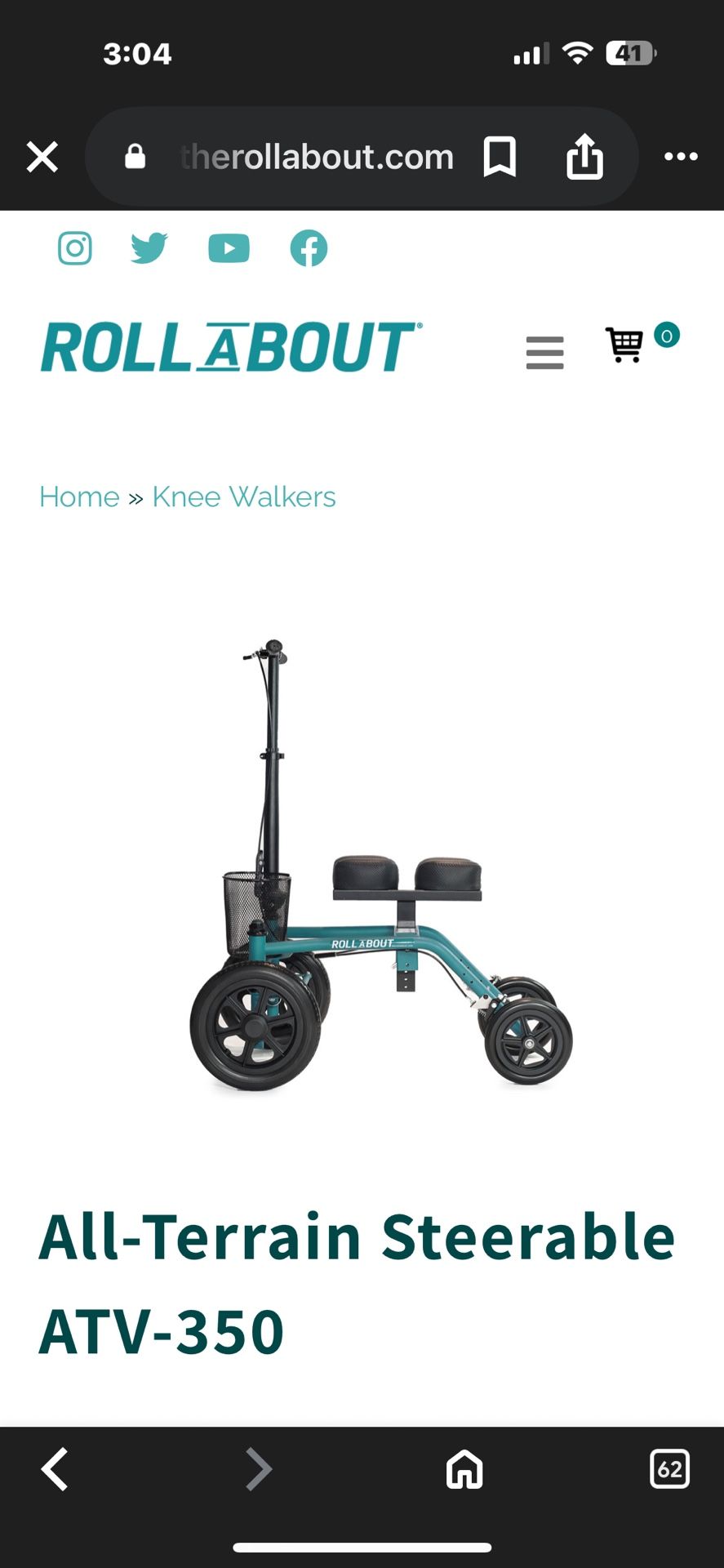 ROLL-A-BOUT KNEE SCOOTER