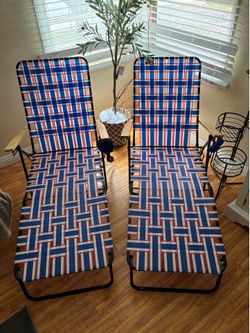 Patio Web lounger chairs