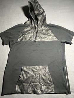 Nike Air Jordan X Russell Westbrook X Barneys New York Black Leather Hoodie Sz M