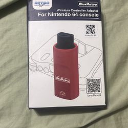 Blue Retro Nintendo 64 Bluetooth Adapter 