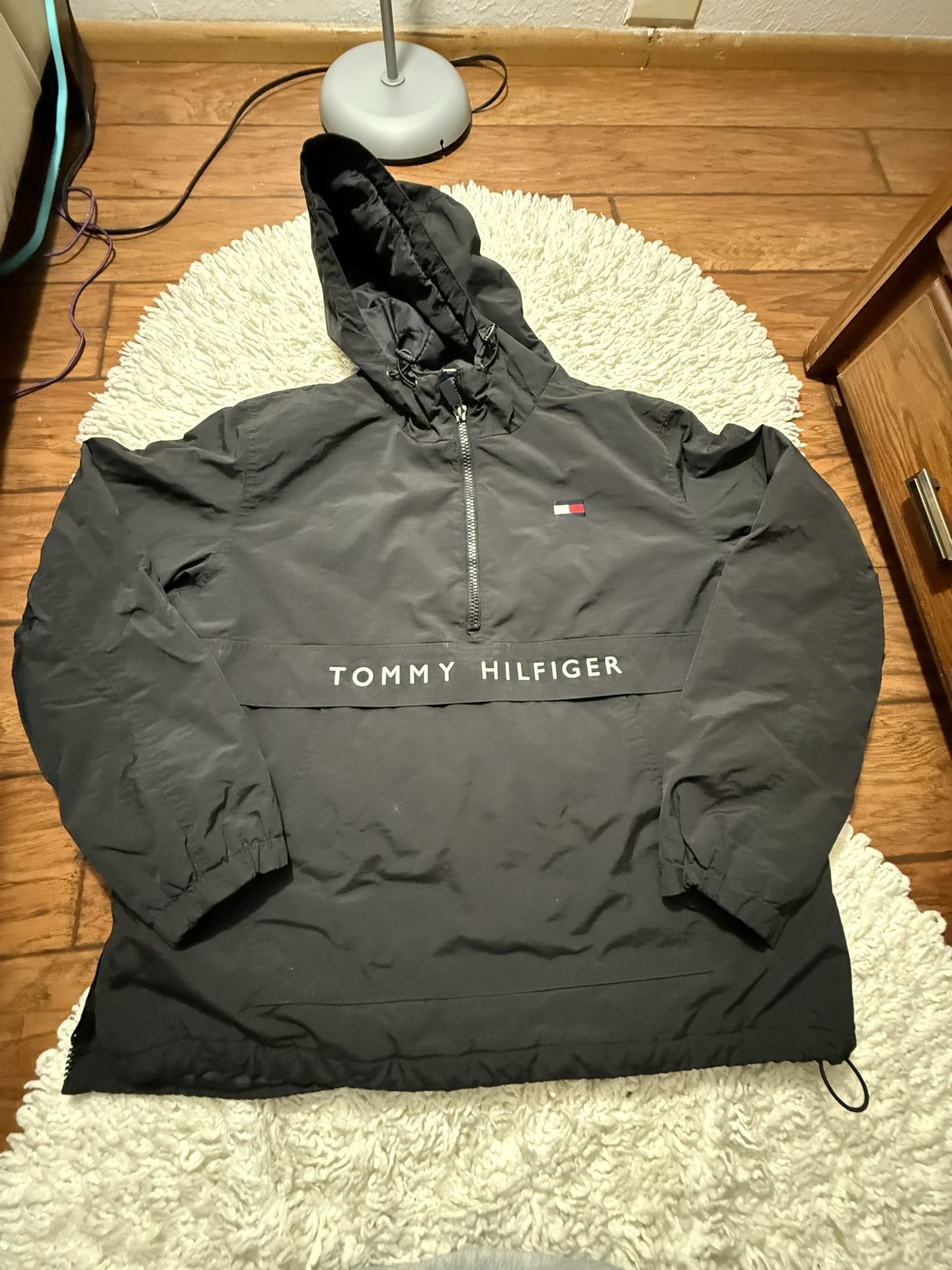 Tommy Hilfiger Men's Performance Lined Hooded Jacket - Black Size XL In very good condition