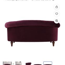 Jennifer Taylor Home Velvet  La Rosa Chesterfield 