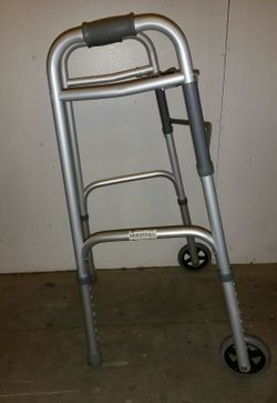 ECONOMY DUAL-RELEASE WALKER WITH WHEELS