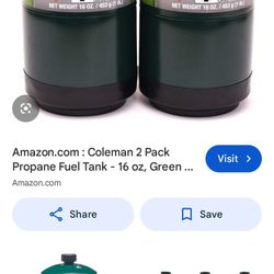3 Green Propane Tanks Brand New 