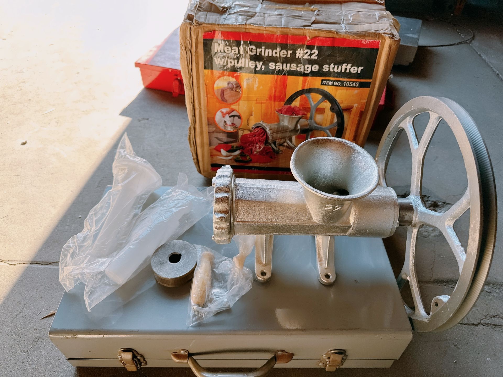 #22 Meat Grinder Motor Pulley Plate Sausage Stuffer Meat