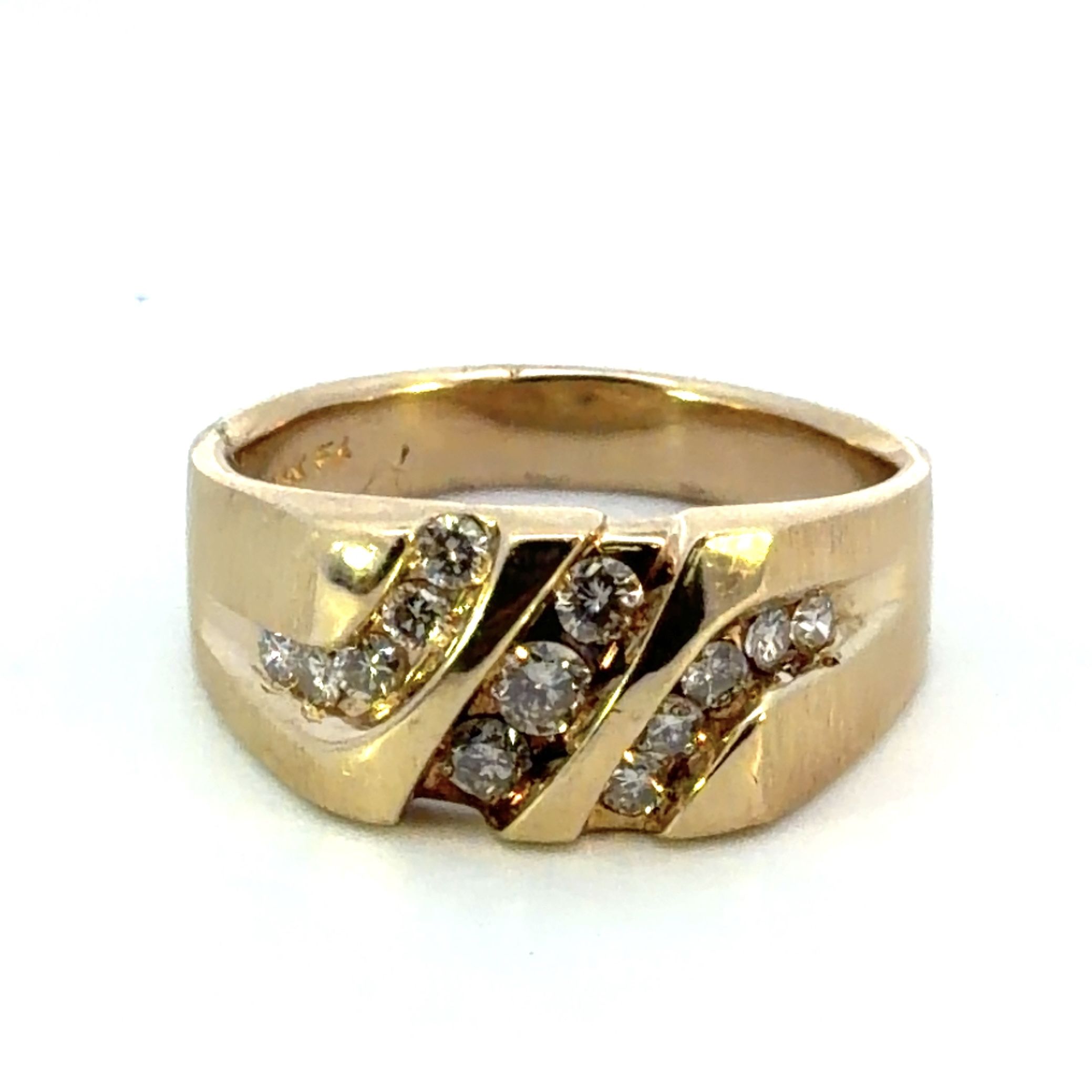 Men’s 14k Yellow Gold .80 CTW Diamond Ring Size 11.5 GP3125758