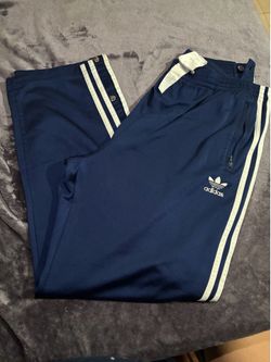 Size m Adidas blue and white track pant