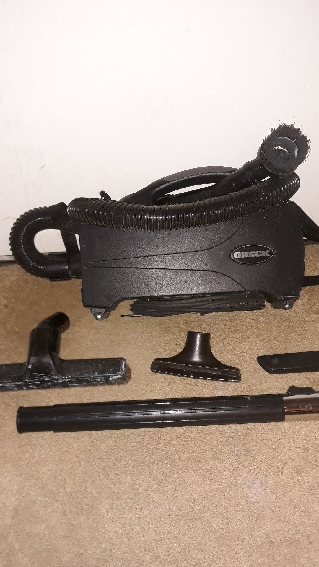 Oreck handheld small vacuum cleaner what's all attachments