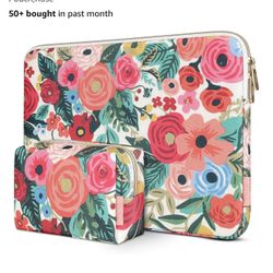 NEW Waterproof Laptop Case Bag with Accessory Pouch,Rose