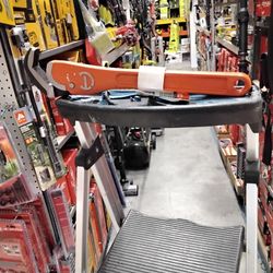 Orange and Black Adjustable Pipe Wrench