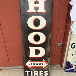 Hood Tires Sign 1940s