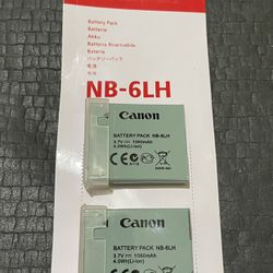 Canon Battery 2 Pack NB-6LH, Gray