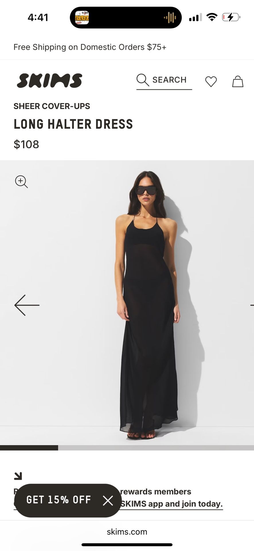 Skims Sheer Dress