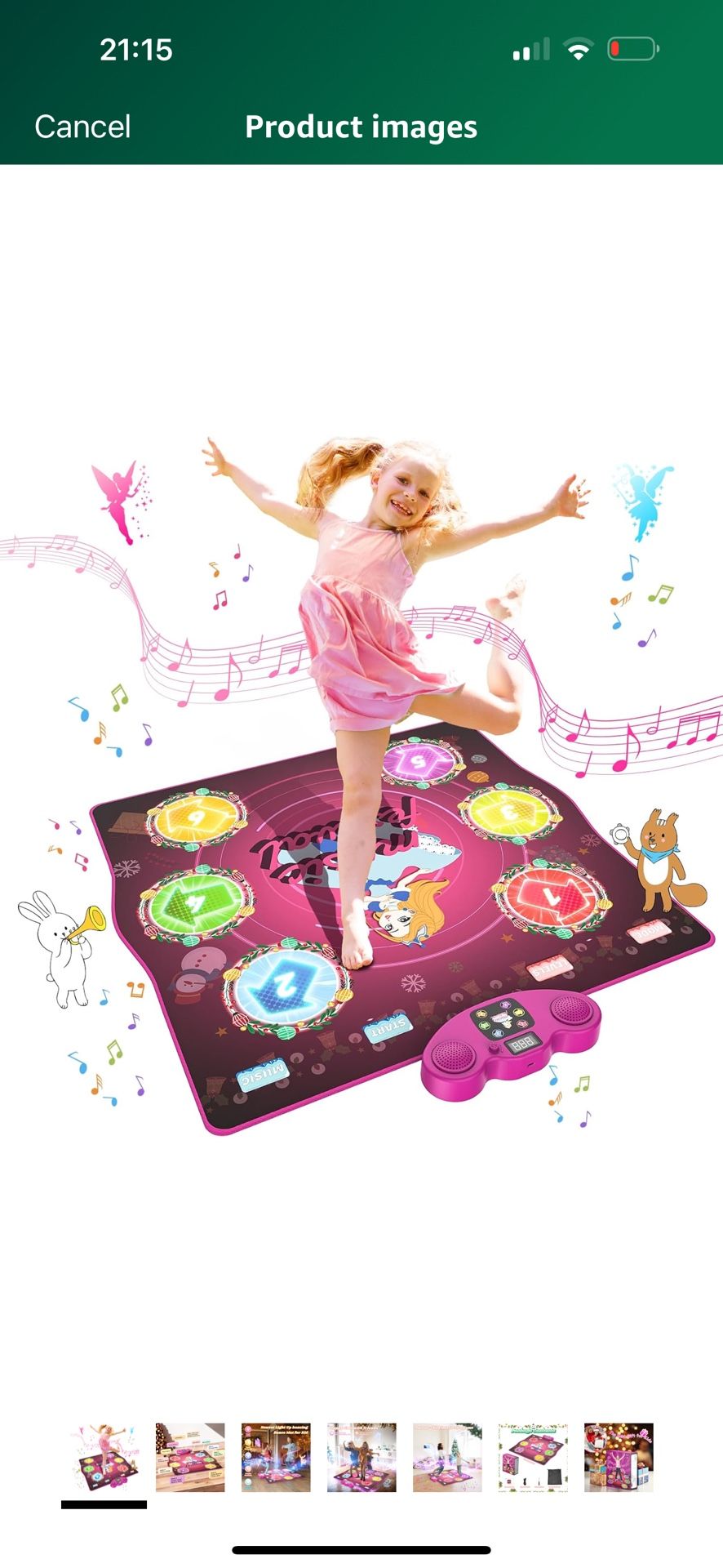 Brand New Dance Mat for Kids Ages 4-8, LED Light-Up Electronic Dance Pad Toys with Bluetooth, 6 Game Modes Kids Dance Mat, 13 Built-in Music