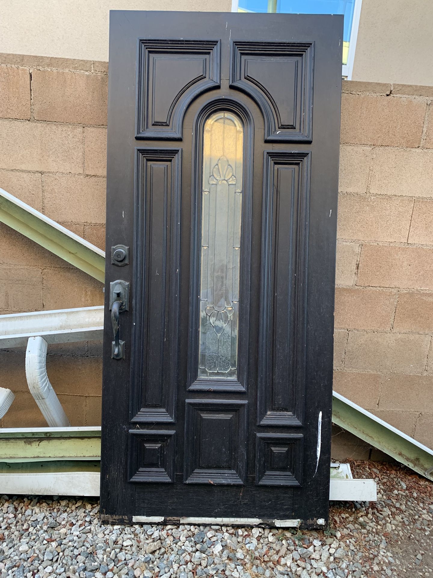 Solid Wood Door With Lock And 2 Keys
