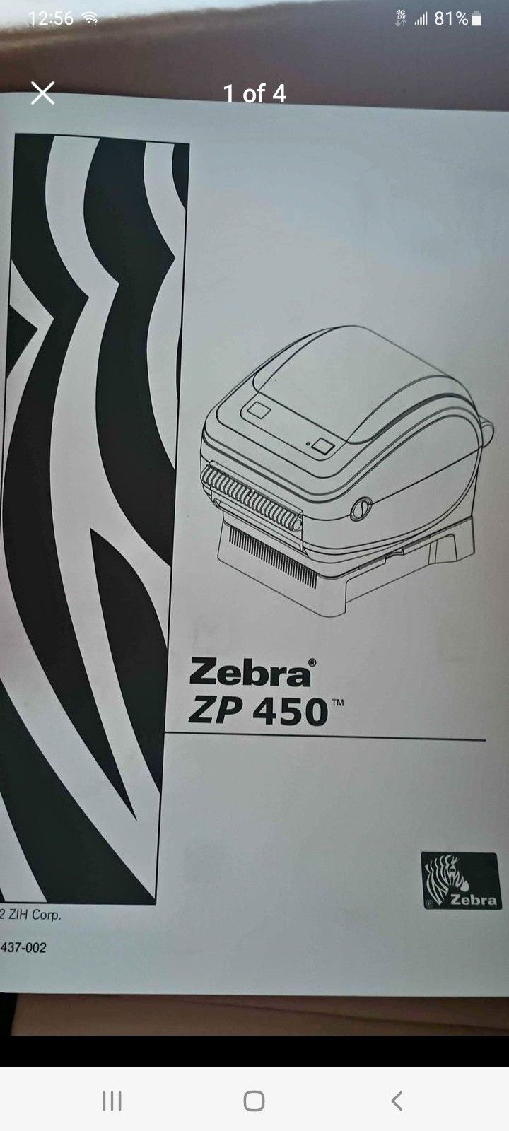 Zebra Label Printer #ZP 450