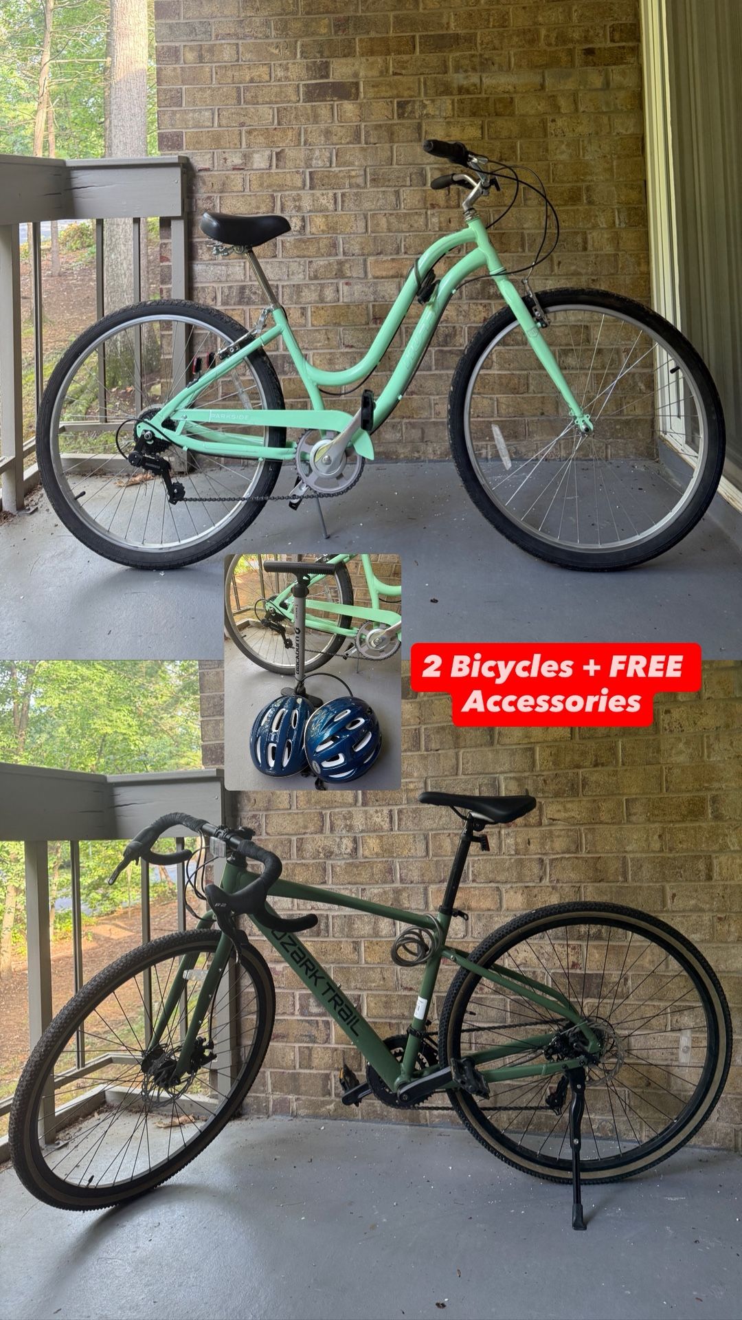 🚴‍♂️ 2 Bicycles + FREE Accessories – Used for Only 3 Months!