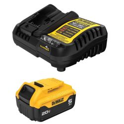 DEWALT 20-Volt Maximum XR 5.0 Ah Battery Pack and Charger