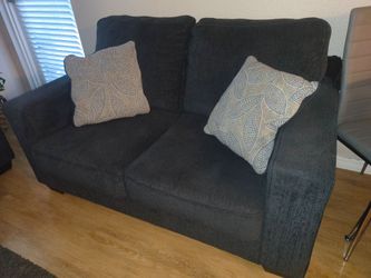Black sofas