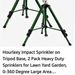 prinkler on Tripod Base, 2 Pack Heavy Duty Sprinklers for Lawn Yard Garden