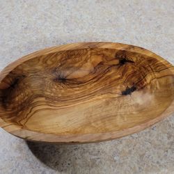 Tapas Bowl, Deep and Oval, 14-16 cm, Made of Olive Wood