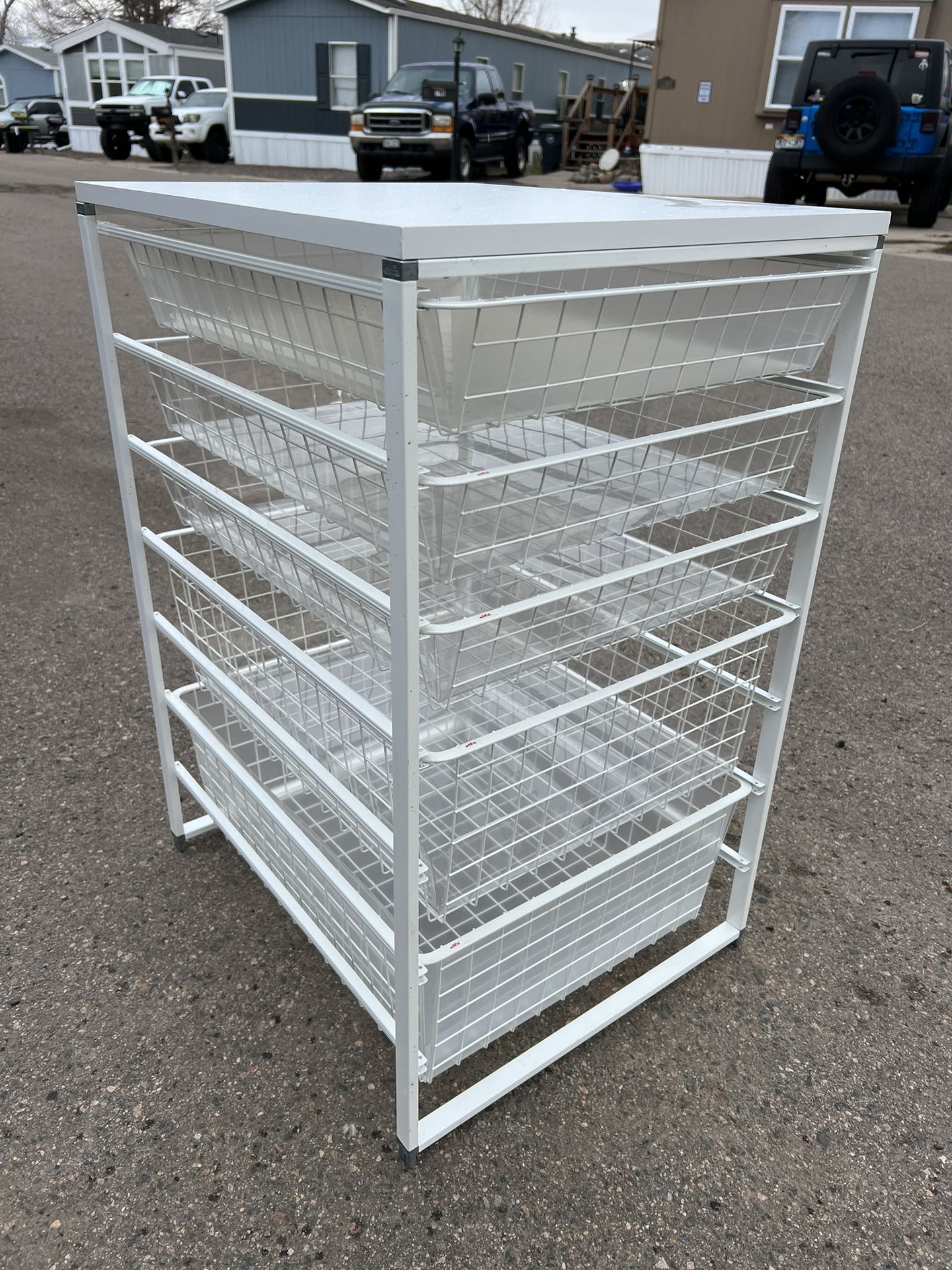 Elfa Wire Basket Storage Rack Cabinet Closet Junk Drawers 