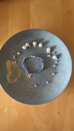 Purple butterfly bracelet