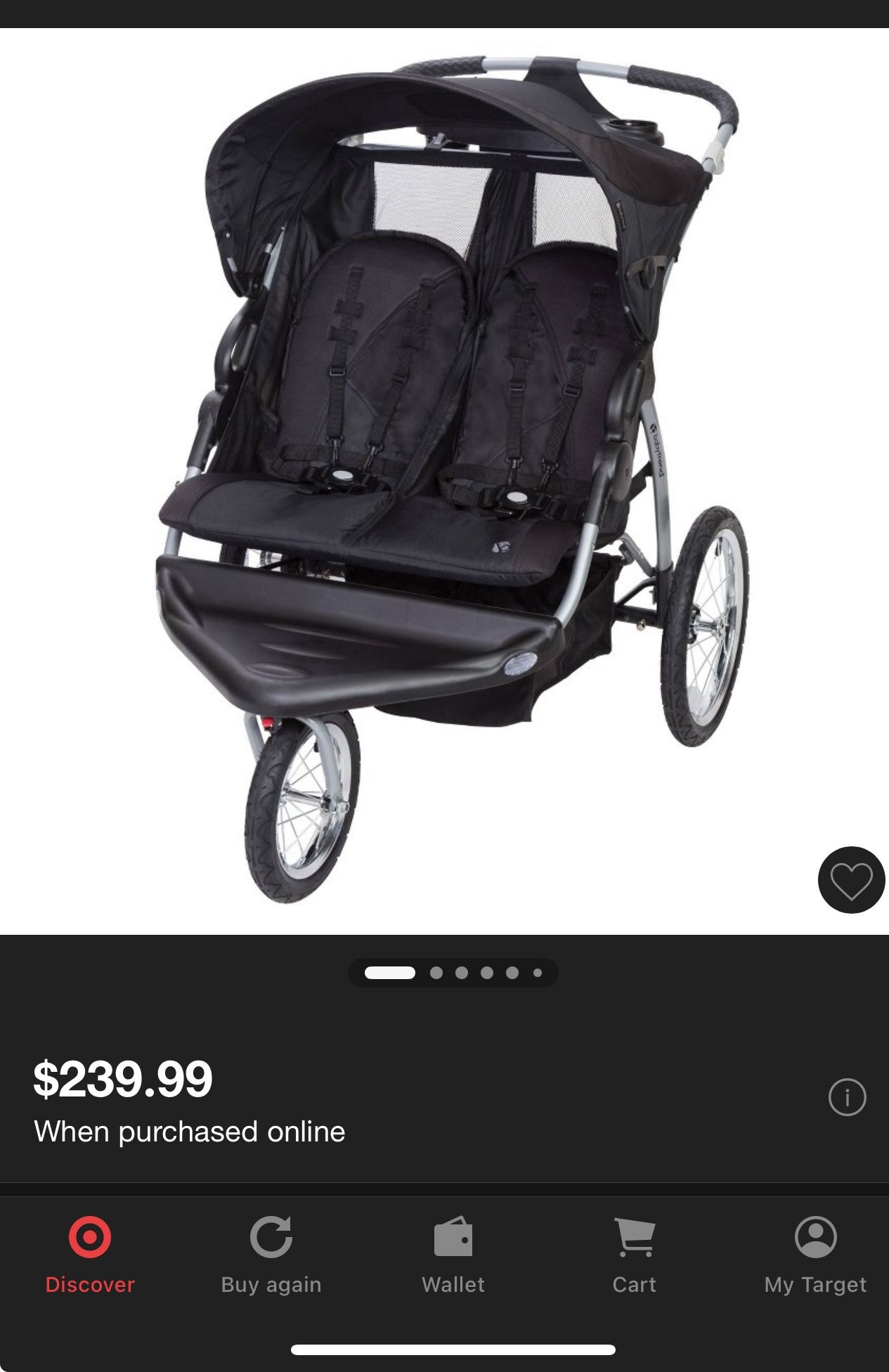 Double Jogger Stroller 