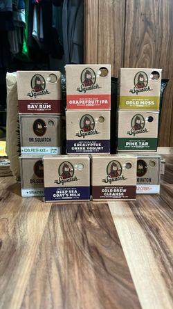 Dr. Squatch Natural Bar Soap for Men Variety Gift Set - Cold Process No Harsh Chemicals-Bay Rum, Grapefruit iPA, Cold Moss, And More 10pack.