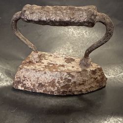Antique Rustic Primitive Sad Iron Cast Iron  Farmhouse Doorstop Decor