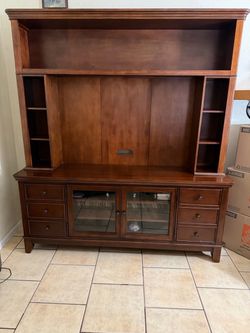Wooden entertainment center