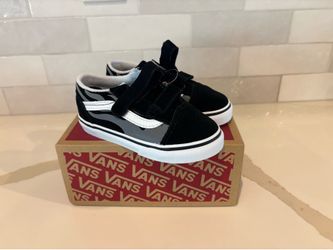 Vans Old Skool V Flame Black/True White sneaker, children’s Size 9