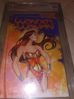 ultra rare graded future state wonder woman #1 signed and hand sketched 1 of 1 9.8 comic