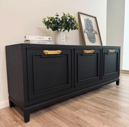 Beautiful Restored Credenza / TV Stand By Fancher
 74”L x 19”W x 29.5”H