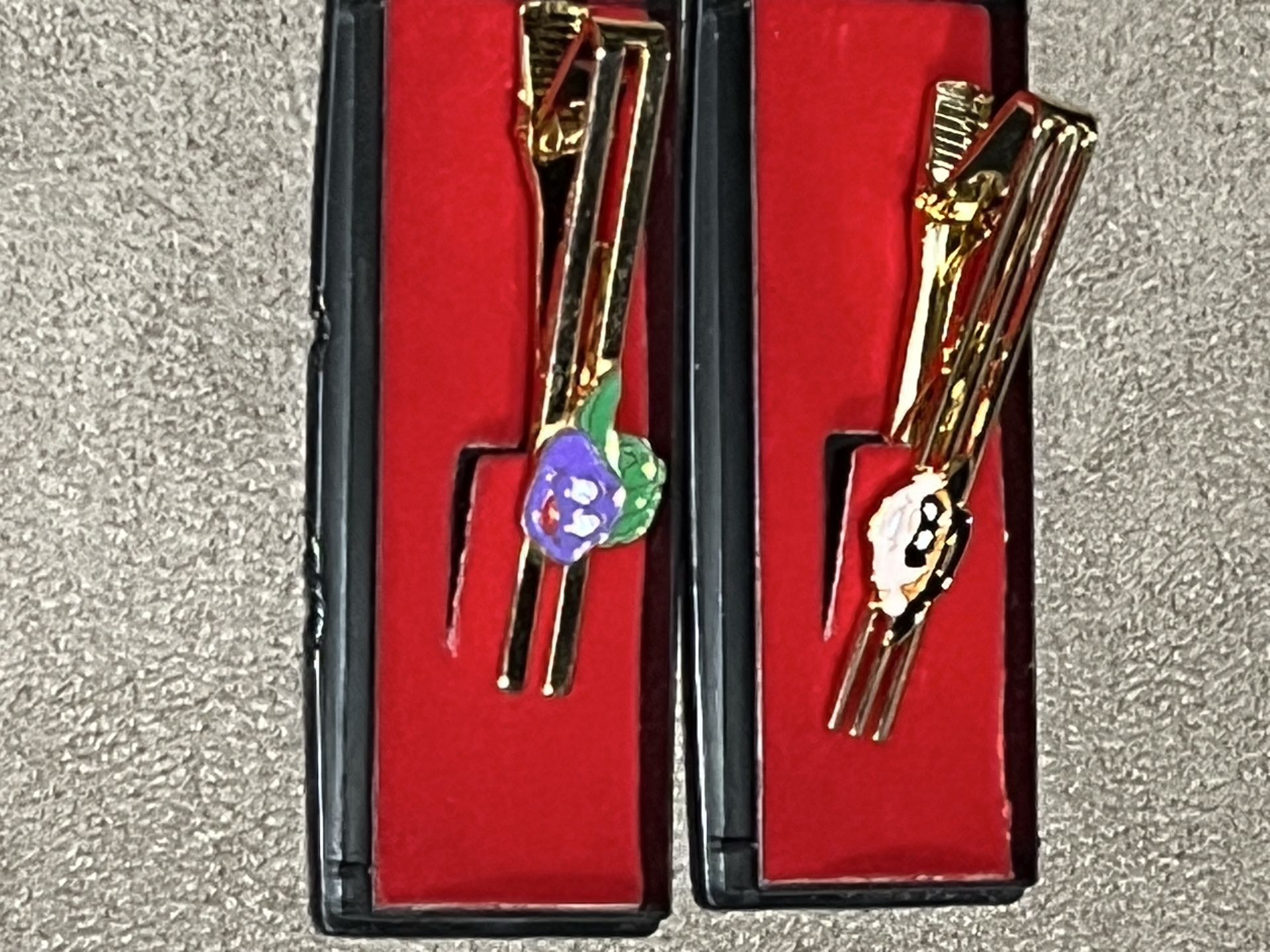 McDonald's Tie bar Clip Grimace & Hamburglar set of 2 New