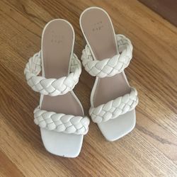 Women’s White Heels Open Toe 
