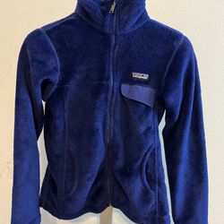 Patagonia Re-Tool Snap-T Fleece Jacket Womens Small Blue Pullover 