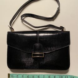 Vintage Black Purse Leather. Cartera Negra De Cuero .