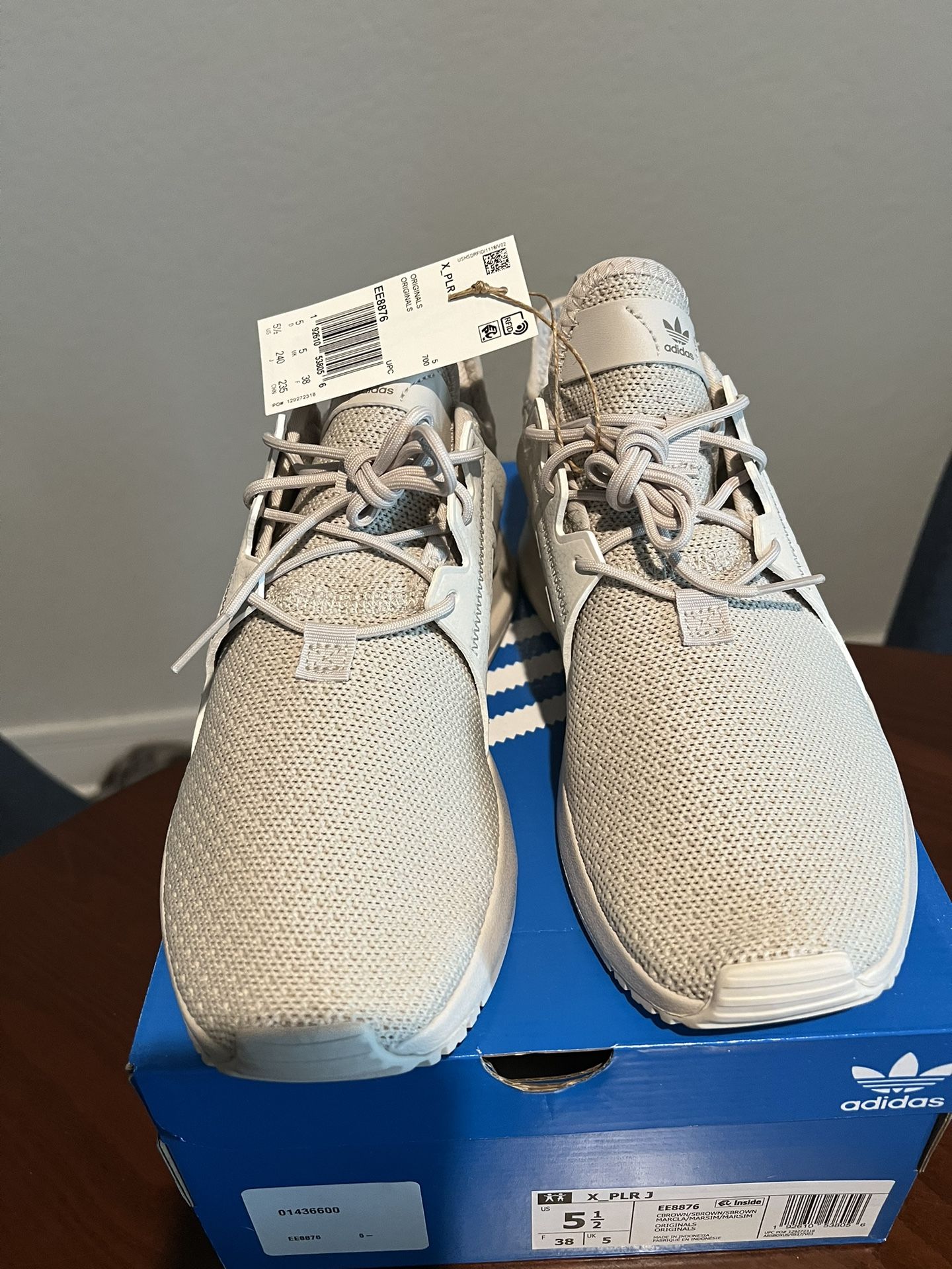 Adidas X_PLR J Athletic Shoe Big Kid- Beige Monochrome 5 1