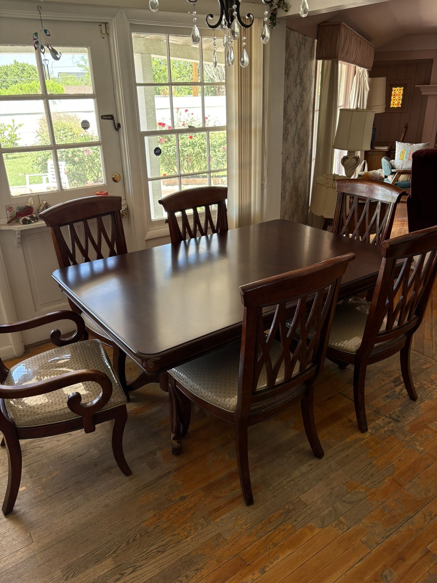 Antique Dining Table With China Cabinet