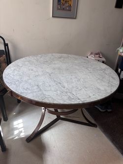 Round Marble Top Dining Table