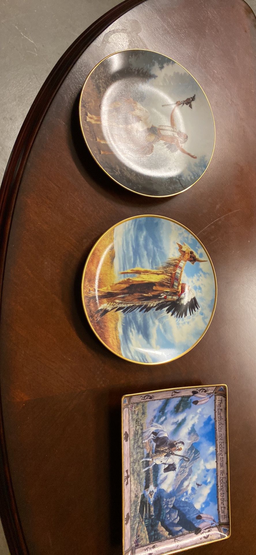 Three Beautiful Indian Colección Ceramic Plates 1991 Like New