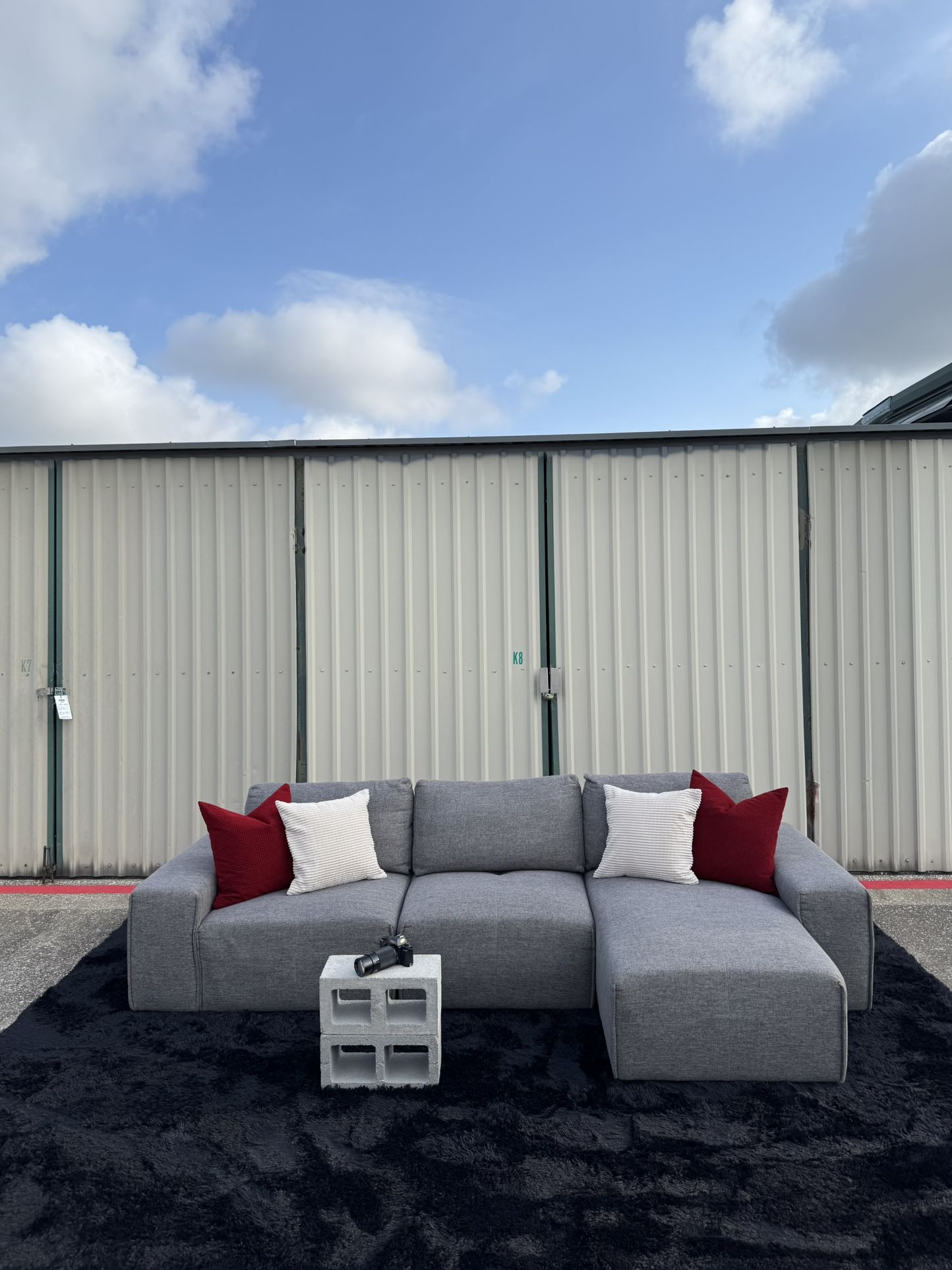 Medium Grey Modular Sectional Sofa Couch $595 FREE DELIVERY