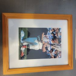 Framed Ted Williams Autographed Photo COA